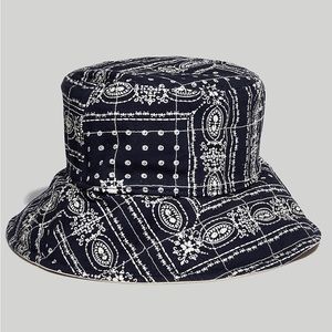 Madewell Reversible Quilted Bucket Hat NWT